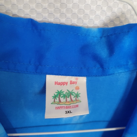 SALE Happy Bay Big & Tall Hawaiian Button Up 3XL - Picture 3 of 5